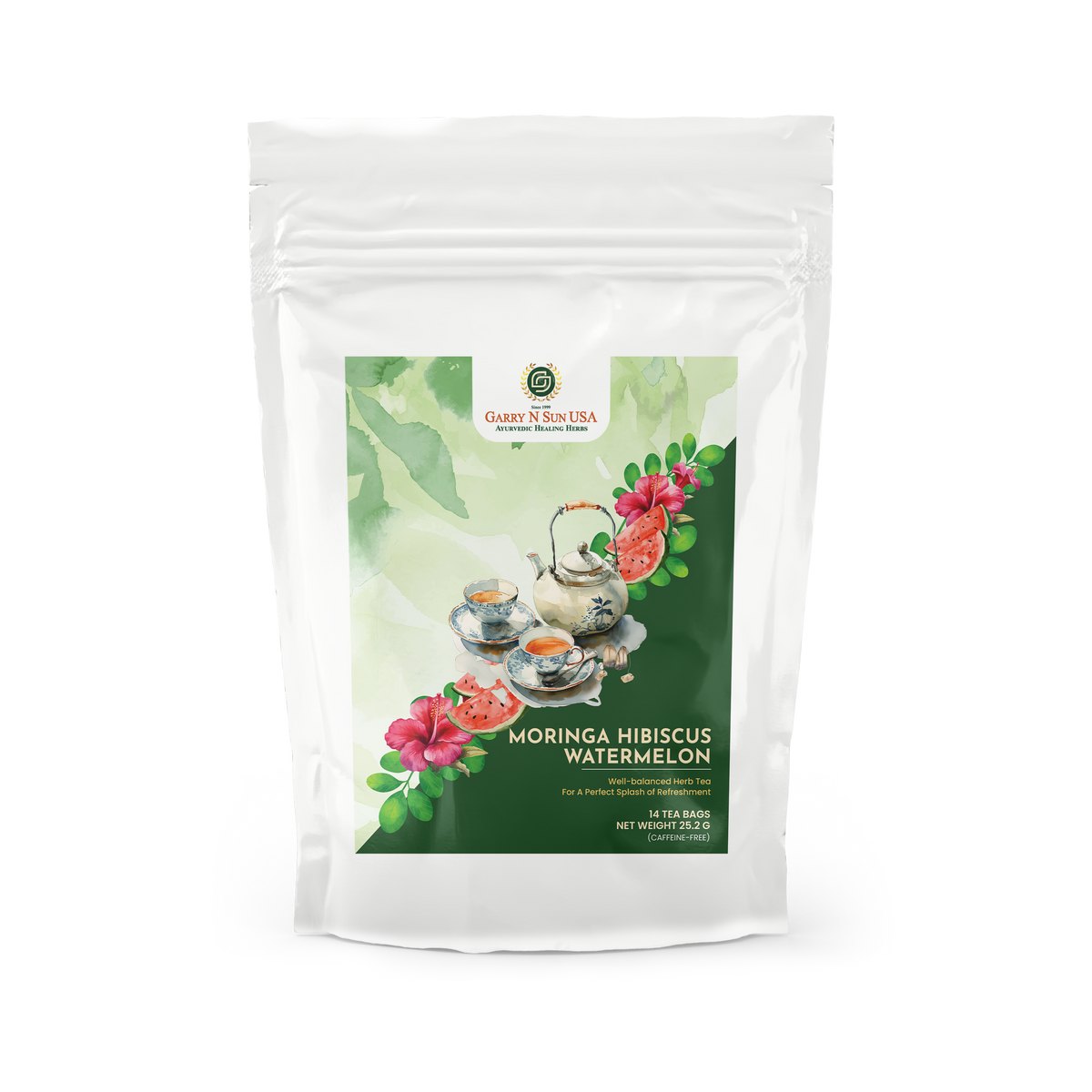 Moringa Hibiscus Watermelon Tea – GARRY N SUN