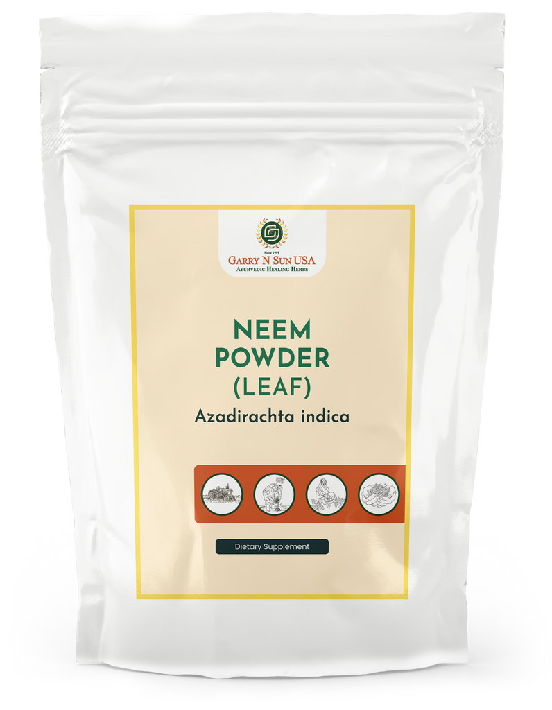 Neem Leaves Organic Powder (Azadirachta indica) - GARRY N SUN